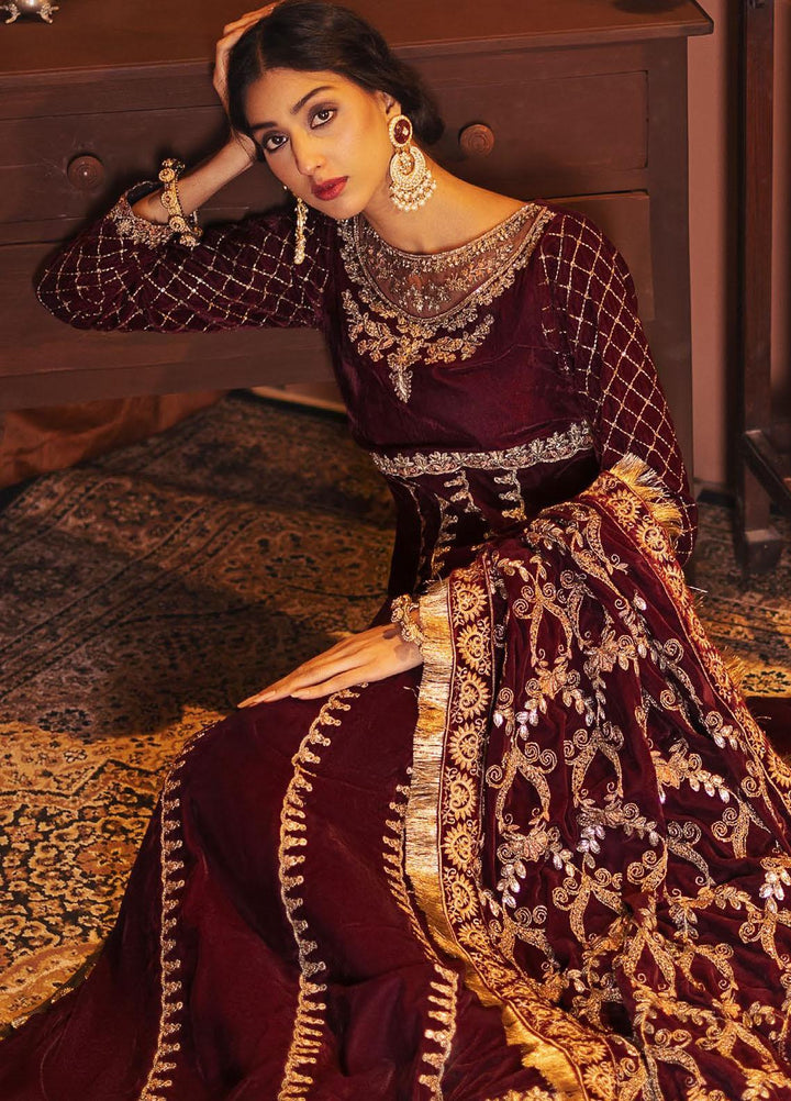 Motifz Embroidered Velvet Suits Unstitched 3 Piece MT22FV 3167 JANAN - Luxury Festive Collection