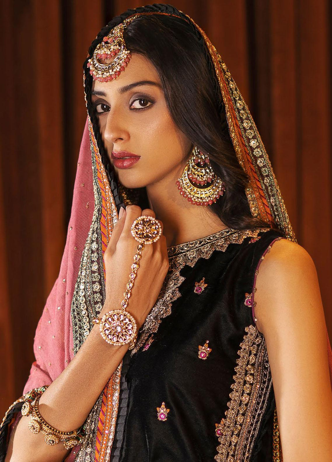 Motifz Embroidered Velvet Suits Unstitched 3 Piece MT22FV 3170 UMME- HAYYAL - Luxury Festive Collection