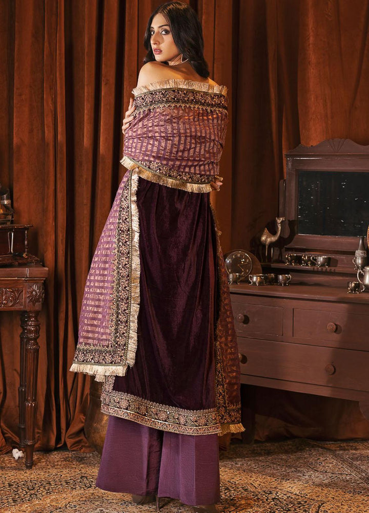 Motifz Embroidered Velvet Suits Unstitched 3 Piece MT22FV 3171 ZOHRA - Luxury Festive Collection