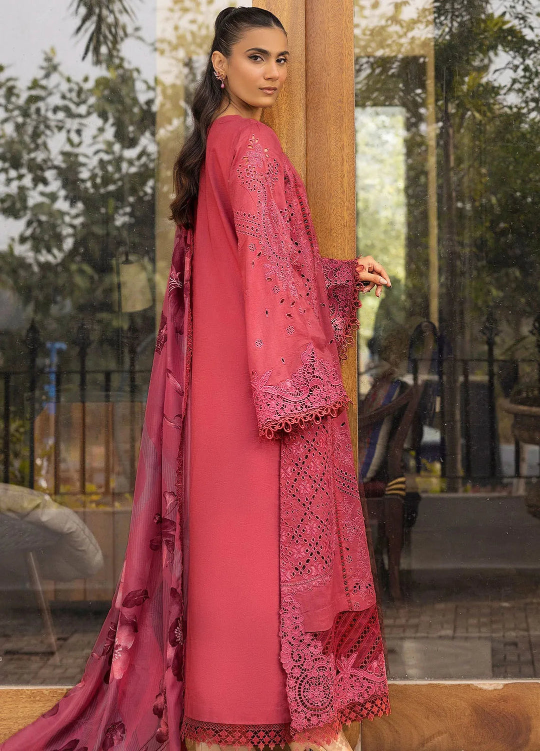 Motifz Embroidered Lawn Suit Unstitched 3 Piece MT25PL 5304 - Summer Collection