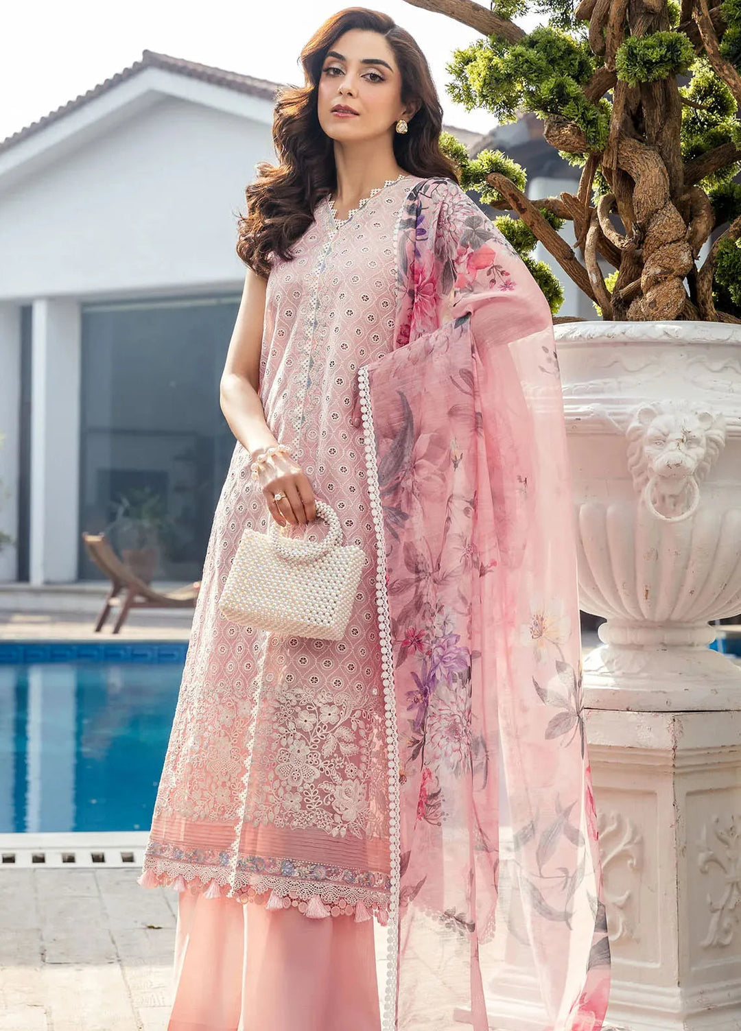 Motifz Embroidered Lawn Suit Unstitched 3 Piece MT25PL 5306 - Summer Collection