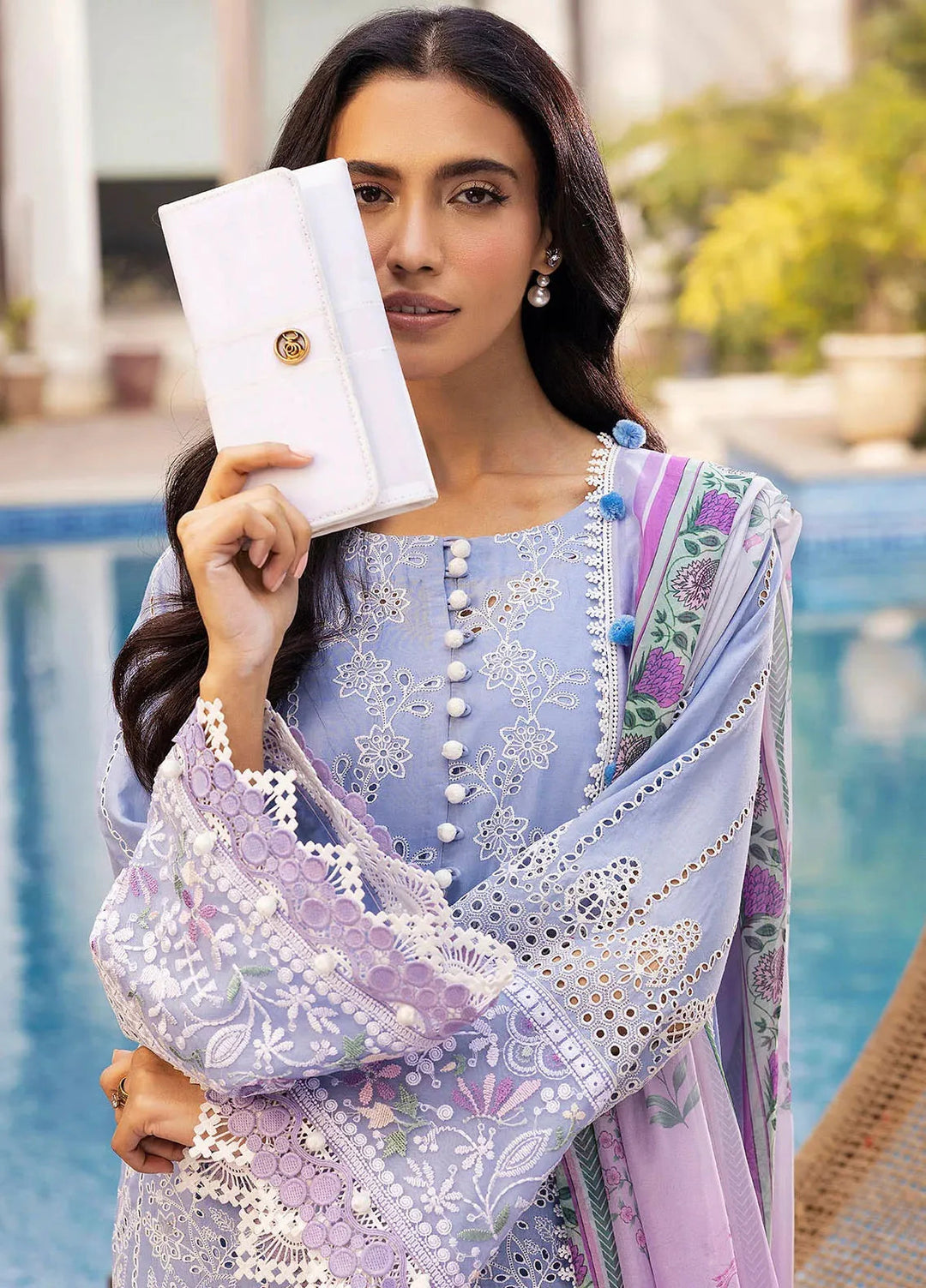 Motifz Embroidered Lawn Suit Unstitched 3 Piece MT25PL 5325 - Summer Collection