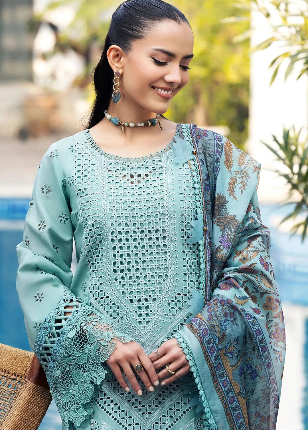 Motifz Embroidered Lawn Suit Unstitched 3 Piece MT25PL 5328 - Summer Collection
