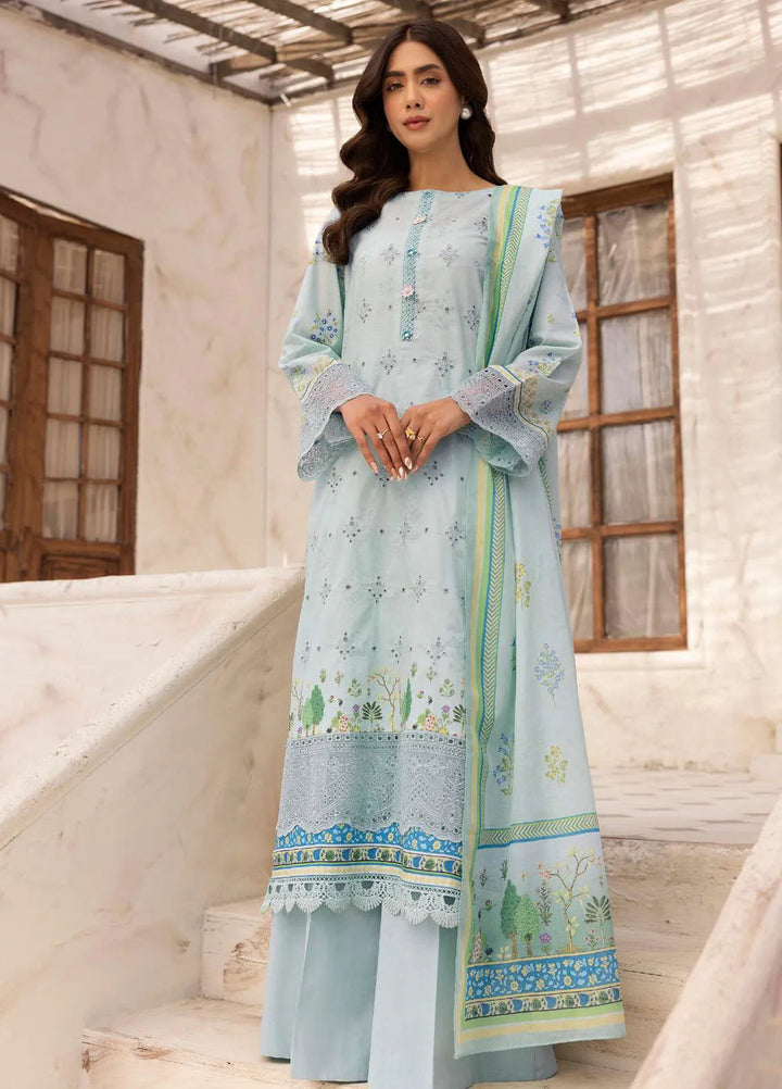 Motifz Embroidered Lawn Suits Unstitched 3 Piece 5411 Sira - Summer Collection