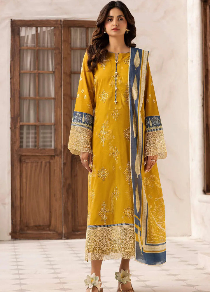 Motifz Embroidered Lawn Suits Unstitched 3 Piece 5416 Uswa - Summer Collection