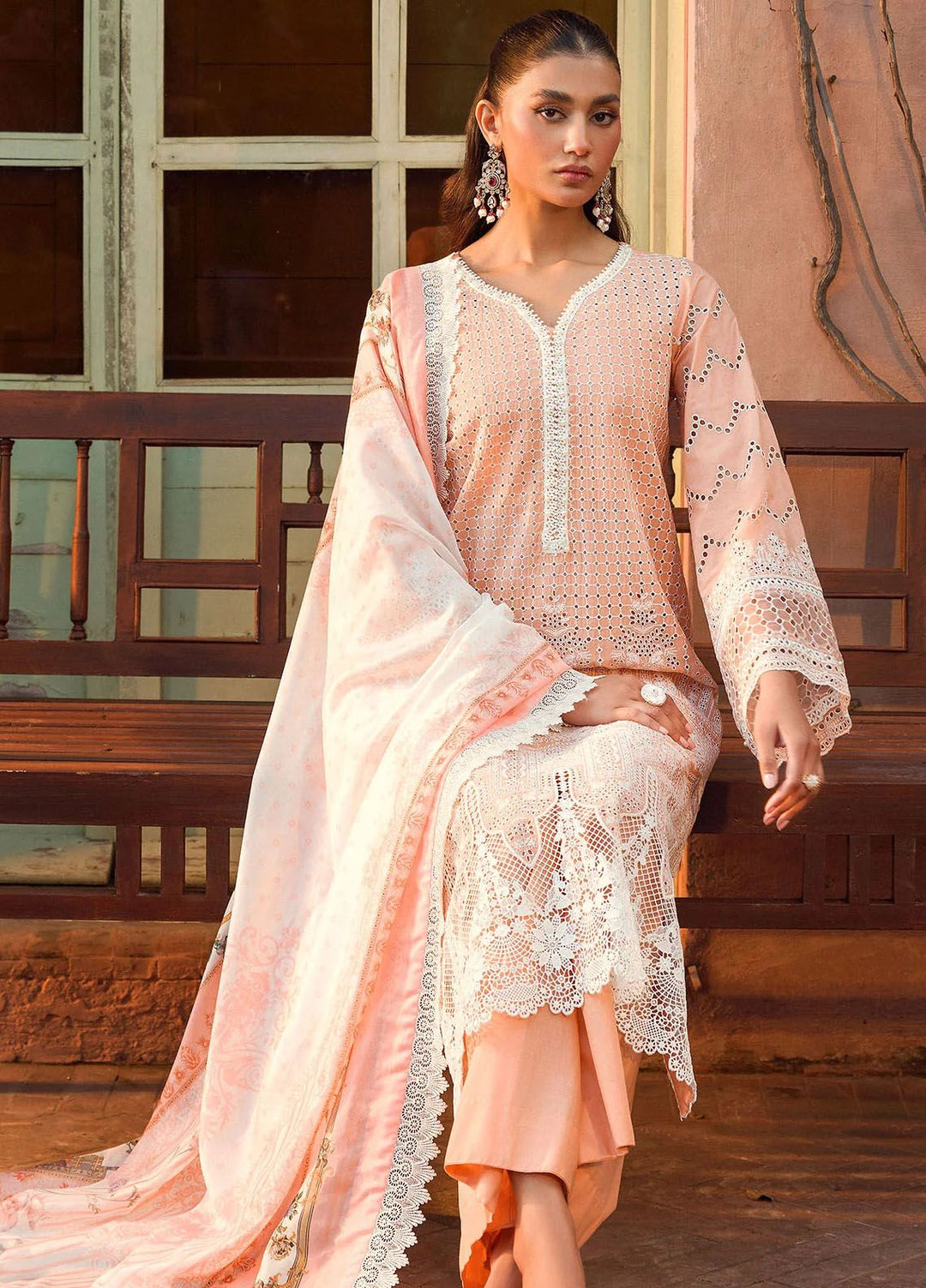 Motifz Embroidered Lawn Suits Unstitched 3 Piece MT24P2 4435-Sabiha - Summer Collection