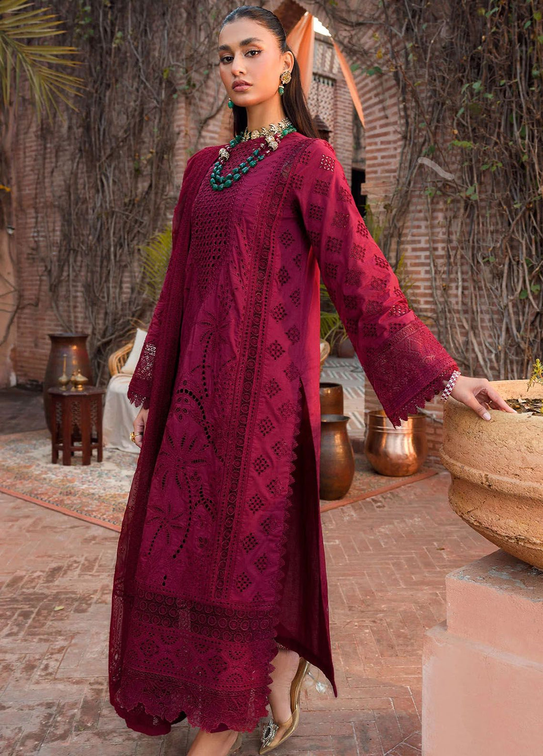 Motifz Embroidered Lawn Suits Unstitched 3 Piece MT24P2 4439-Yasmeen - Summer Collection