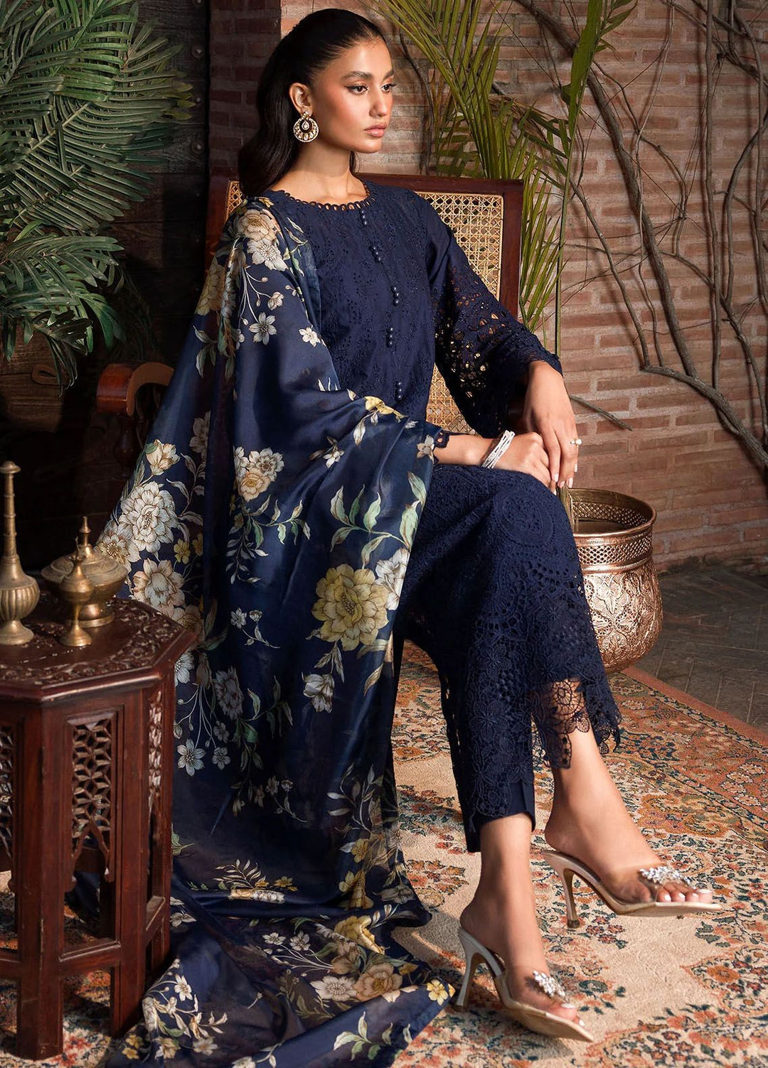 Motifz Embroidered Lawn Suits Unstitched 3 Piece MT24P2 4440-Ulfat - Summer Collection