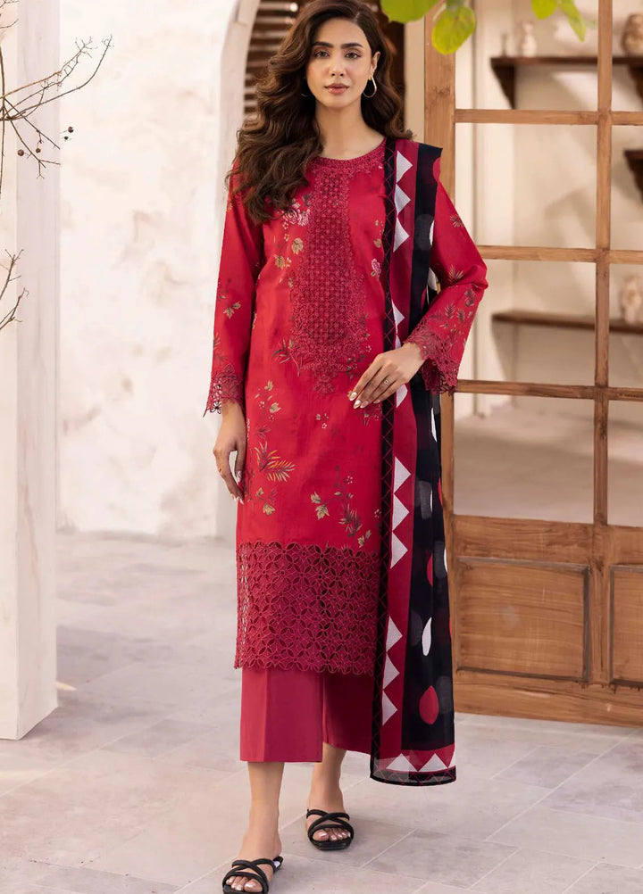 Motifz Embroidered Lawn Suits Unstitched 3 Piece MT25DPL D-5466 Sage - Summer Collection
