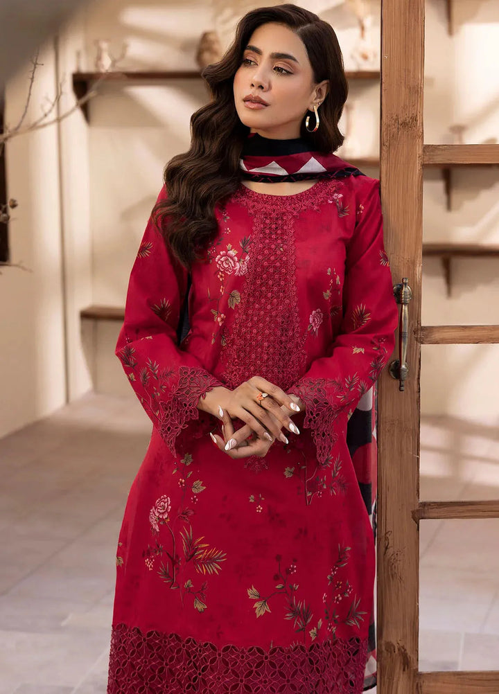 Motifz Embroidered Lawn Suits Unstitched 3 Piece MT25DPL D-5466 Sage - Summer Collection