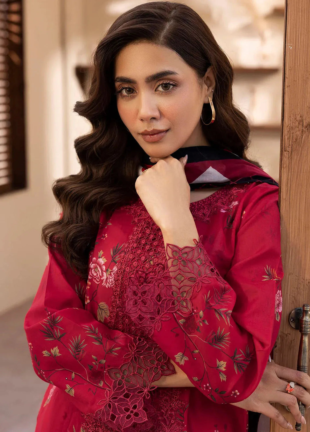 Motifz Embroidered Lawn Suits Unstitched 3 Piece MT25DPL D-5466 Sage - Summer Collection