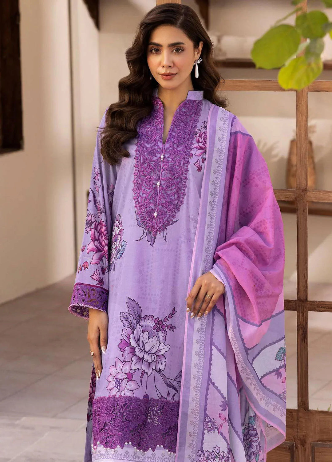 Motifz Embroidered Lawn Suits Unstitched 3 Piece MT25DPL D-5472 Alara - Summer Collection