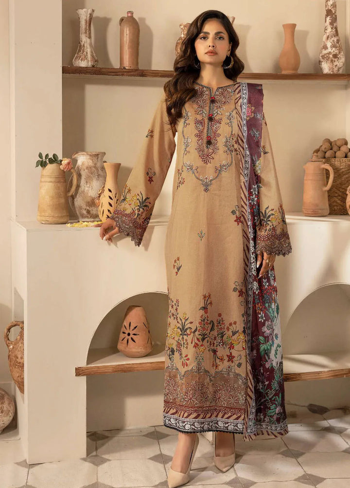 Motifz Embroidered Lawn Suits Unstitched 3 Piece MT25DPL D-5474 Ara - Summer Collection