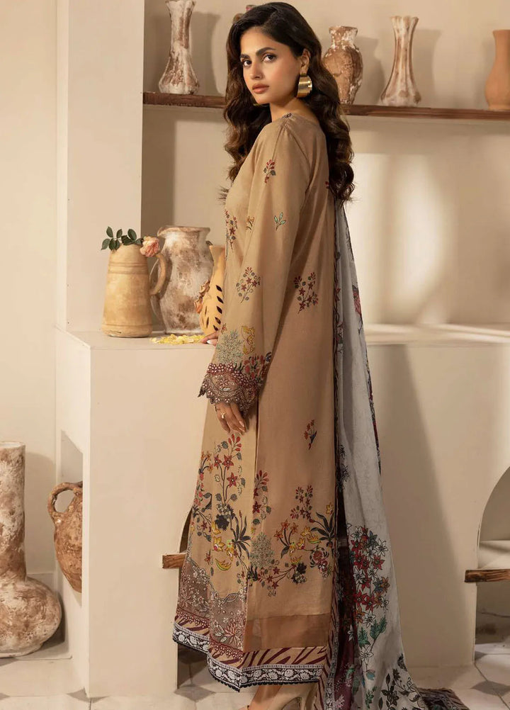 Motifz Embroidered Lawn Suits Unstitched 3 Piece MT25DPL D-5474 Ara - Summer Collection