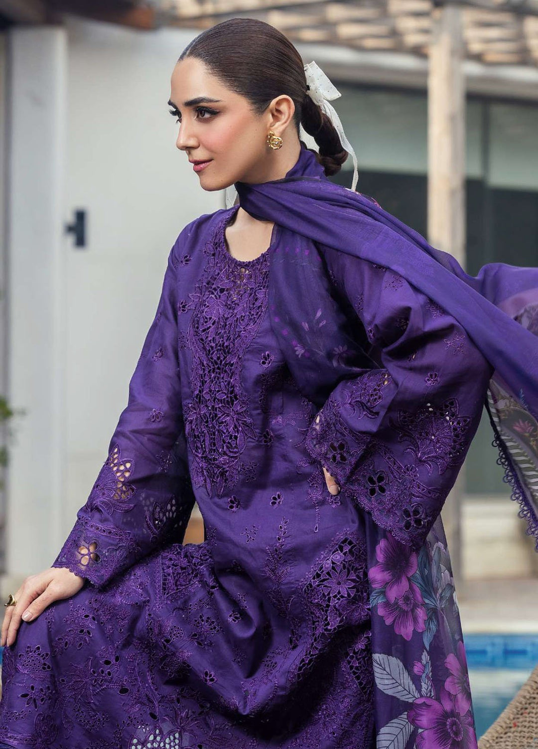 Motifz Embroidered Lawn Suits Unstitched 3 Piece MT25LL 5314 Mireille - Summer Collection
