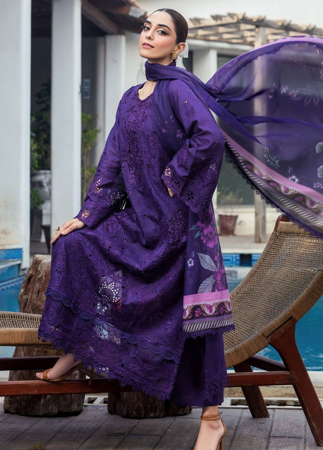 Motifz Embroidered Lawn Suits Unstitched 3 Piece MT25LL 5314 Mireille - Summer Collection