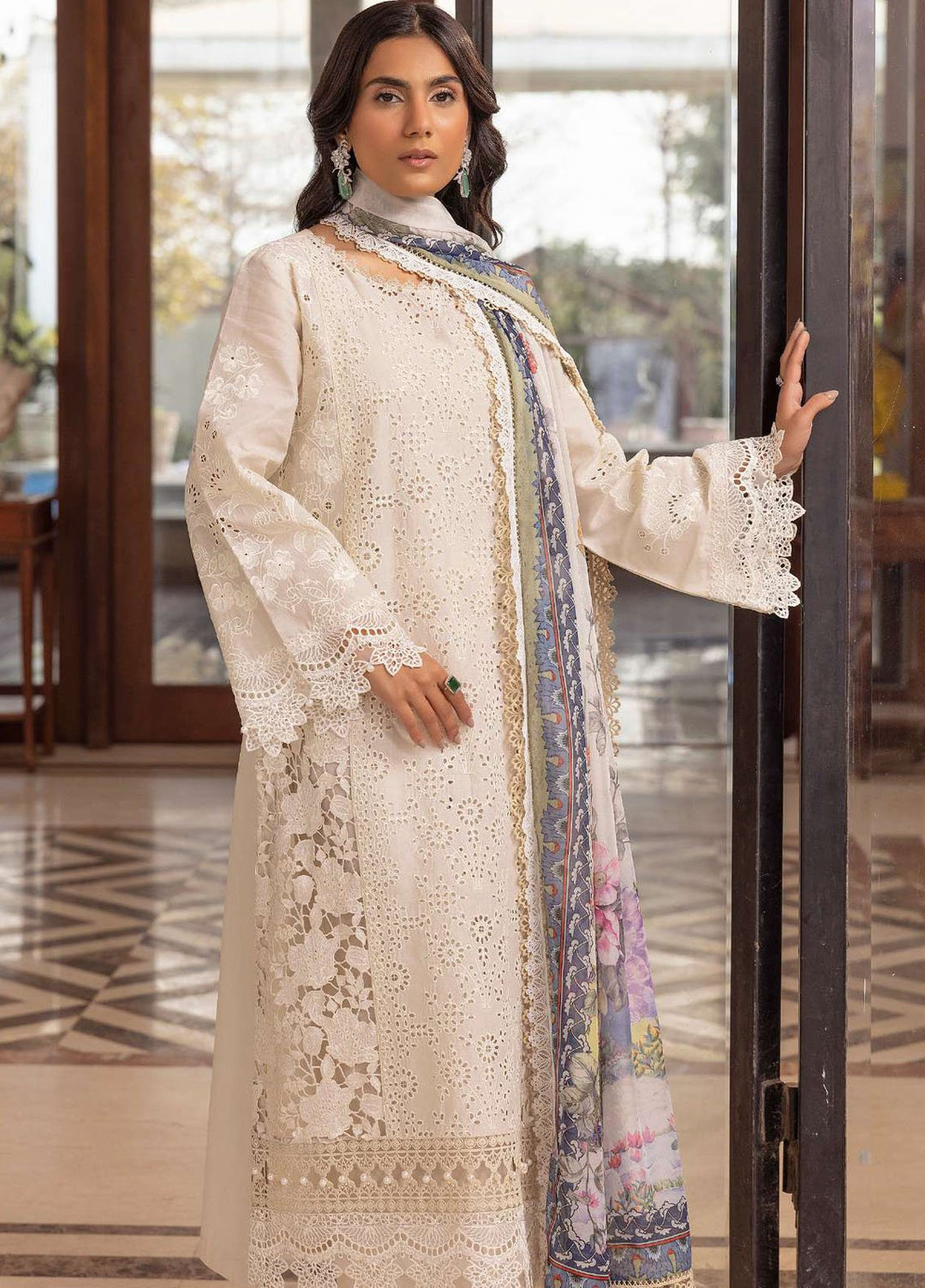 Motifz Embroidered Lawn Suits Unstitched 3 Piece MT25LL 5324 Sidonie - Summer Collection