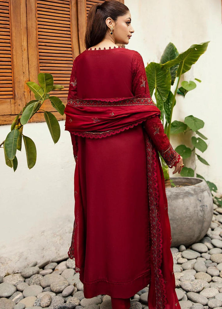 Motifz Embroidered Linen Suits Unstitched 3 Piece MT23L MWU04272 Maple - Premium Collection