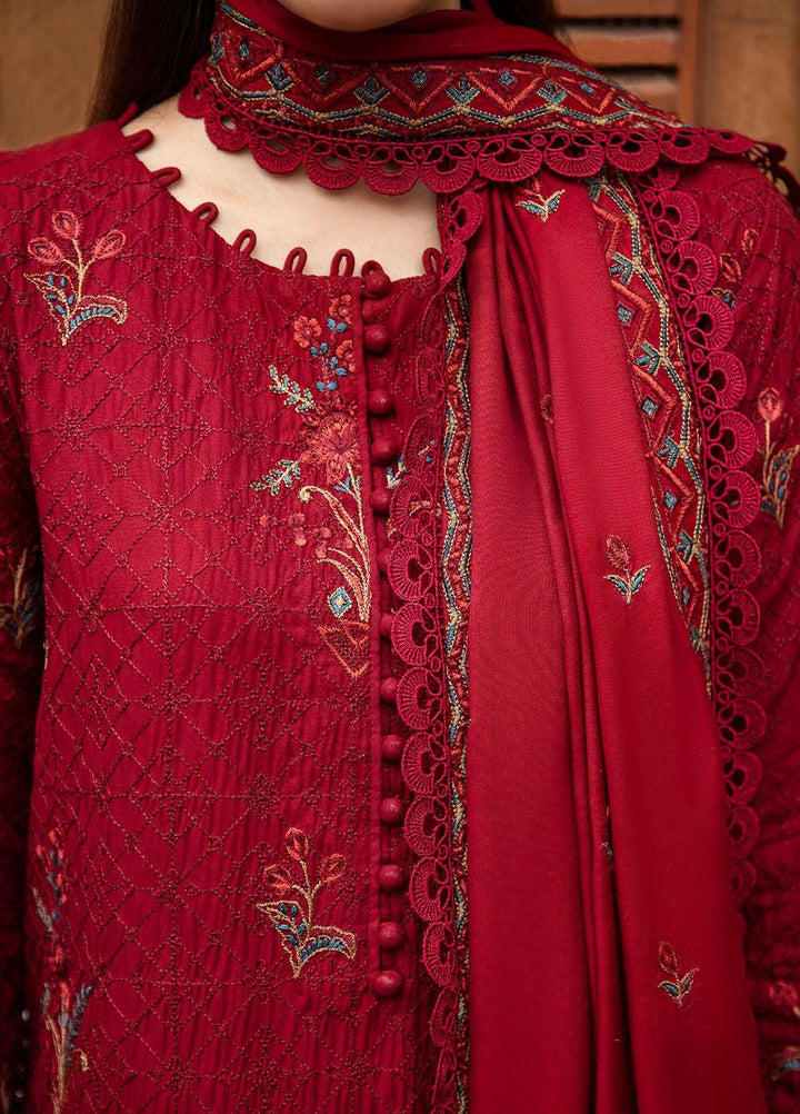 Motifz Embroidered Linen Suits Unstitched 3 Piece MT23L MWU04272 Maple - Premium Collection