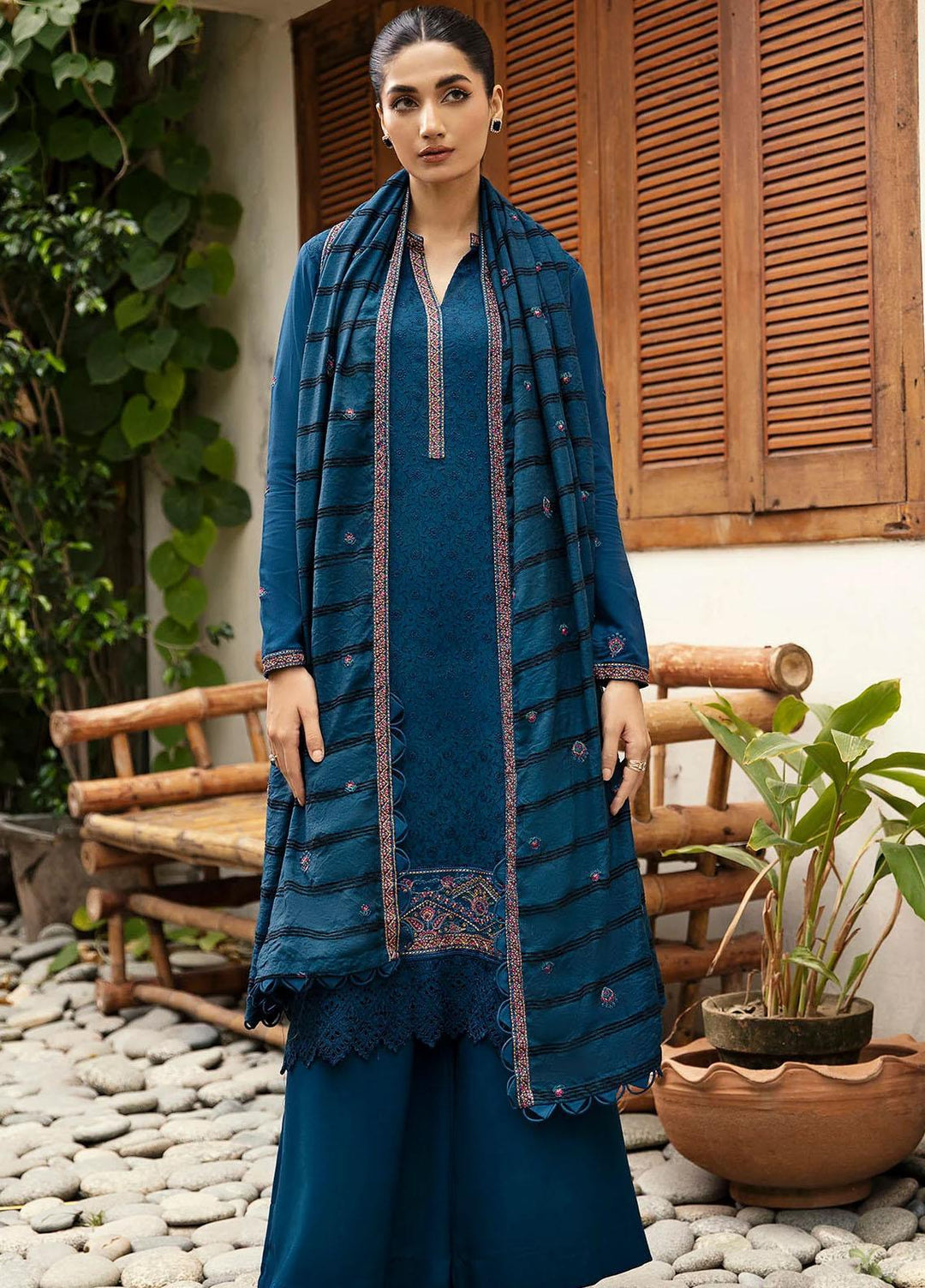 Motifz Embroidered Linen Suits Unstitched 3 Piece MT23L MWU04274 Odetle - Premium Collection