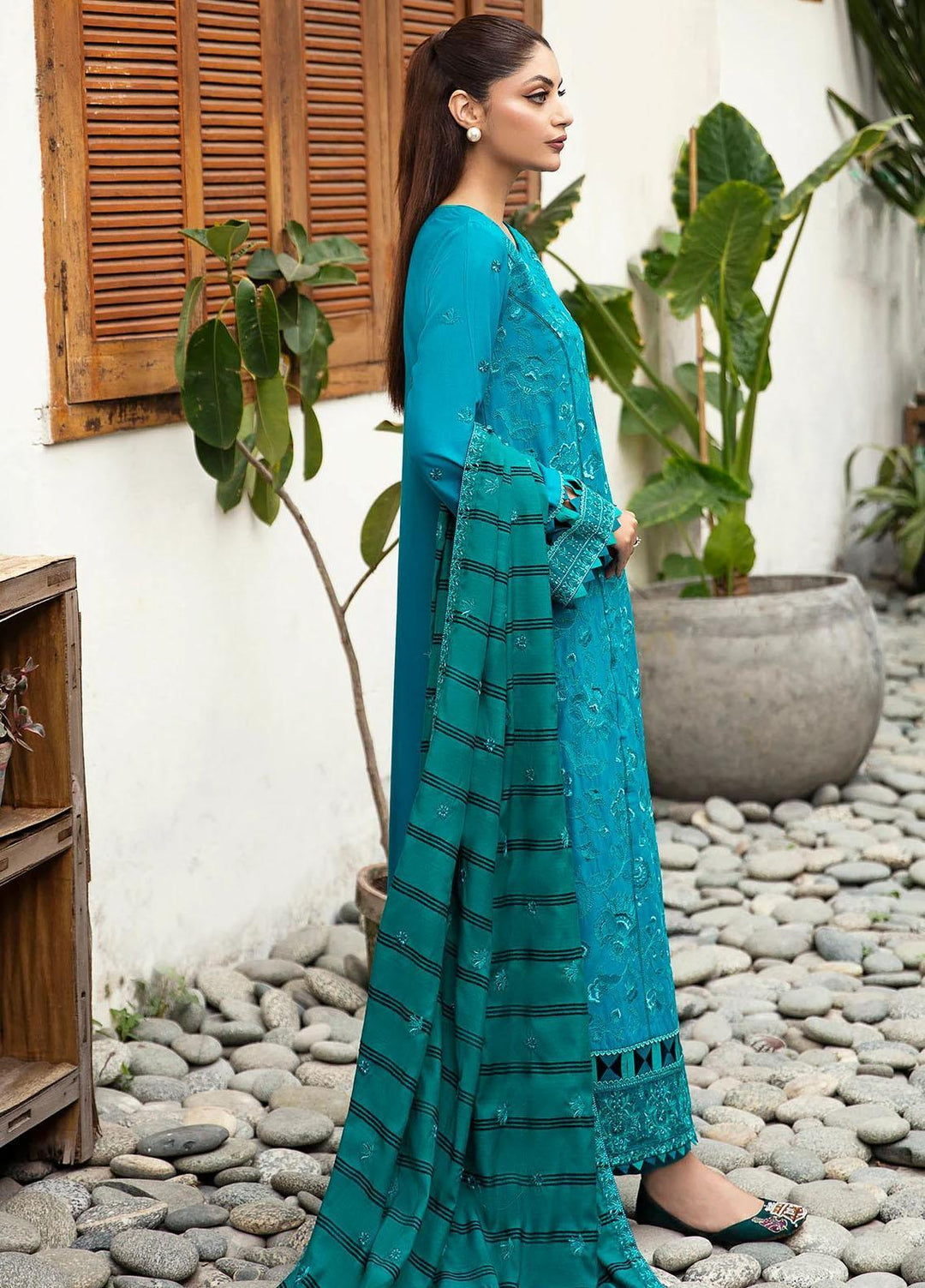 Motifz Embroidered Linen Suits Unstitched 3 Piece MT23L MWU04275 Celine - Premium Collection