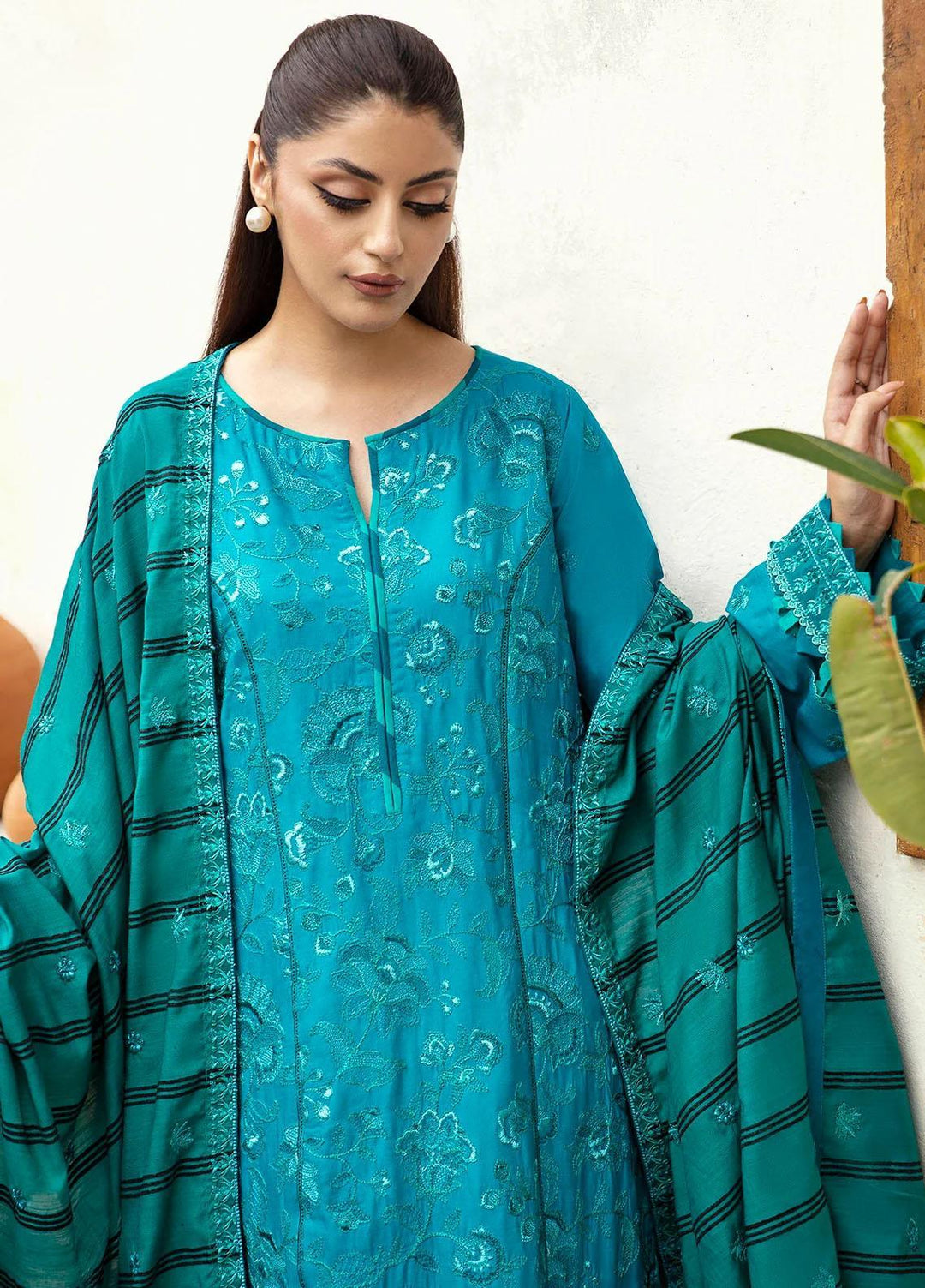 Motifz Embroidered Linen Suits Unstitched 3 Piece MT23L MWU04275 Celine - Premium Collection