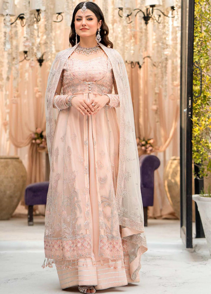Motifz Embroidered Net Suits Unstitched 3 Piece MT23PB MWU04111 Saanvi - Luxury Collection