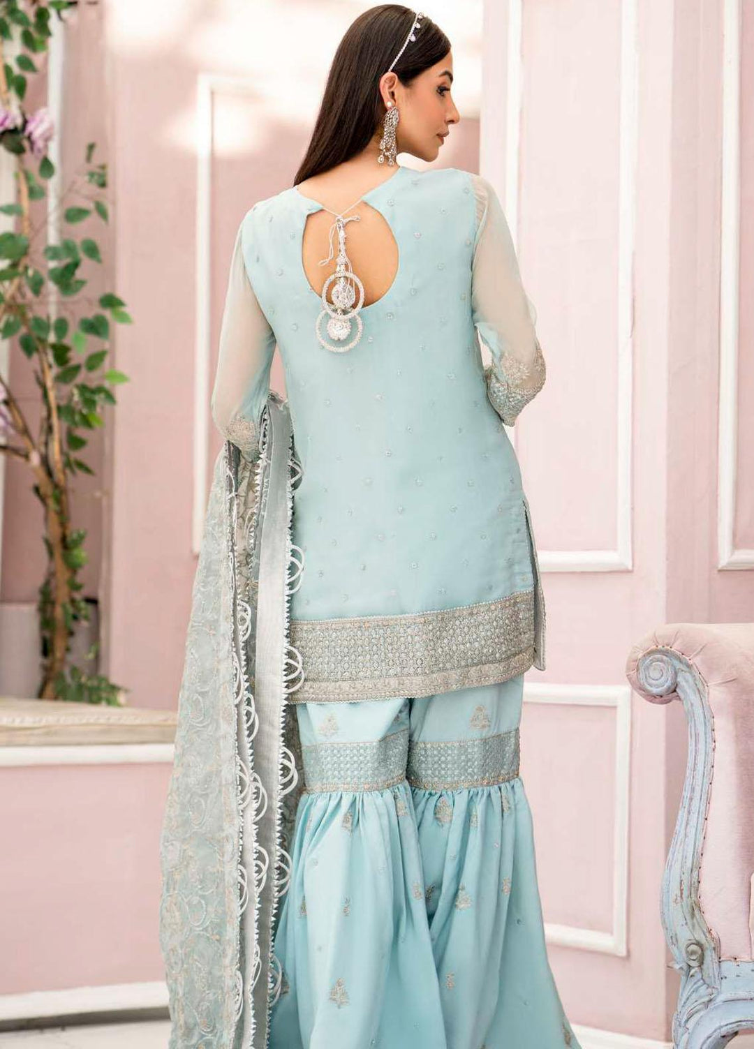 Motifz Embroidered Chiffon Suits Unstitched 3 Piece MT23PB MWU04112 Zel - Luxury Collection