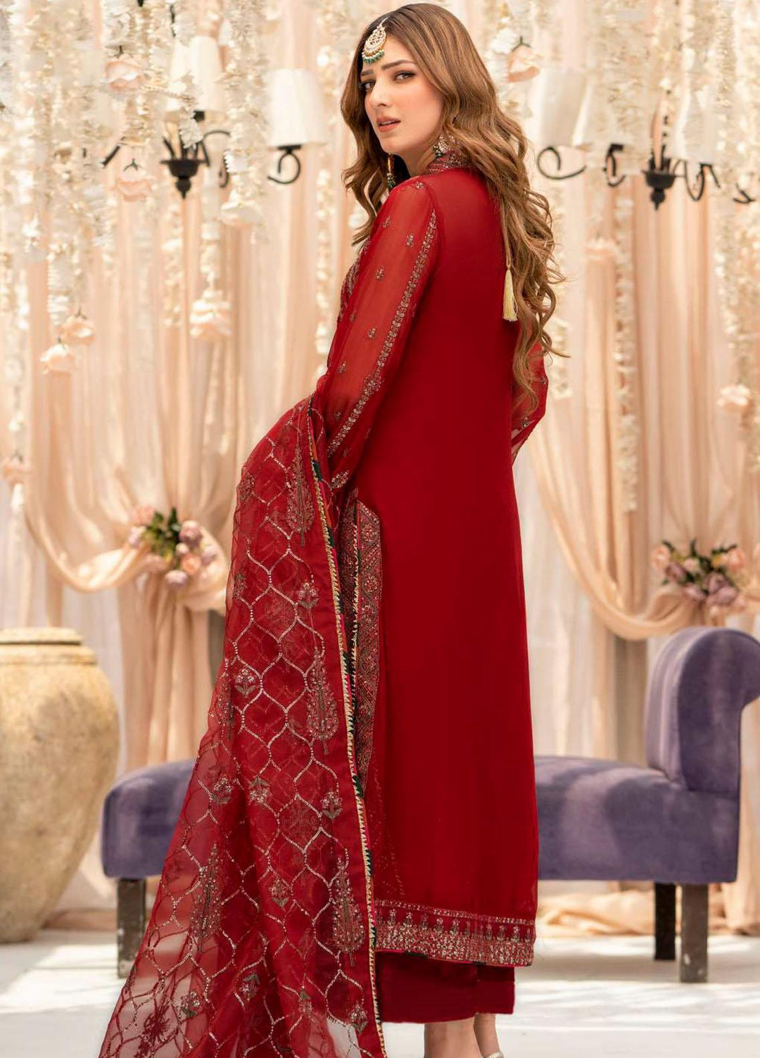 Motifz Embroidered Chiffon Suits Unstitched 3 Piece MT23PB MWU04116 Yaren - Luxury Collection