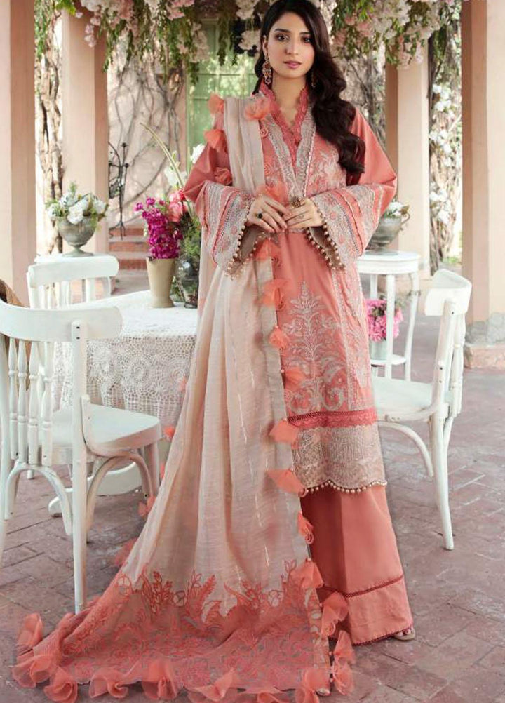 Motifz Embroidered Lawn Suit Unstitched 3 Piece MT22PL 3202 RANI BAGH - Premium Collection