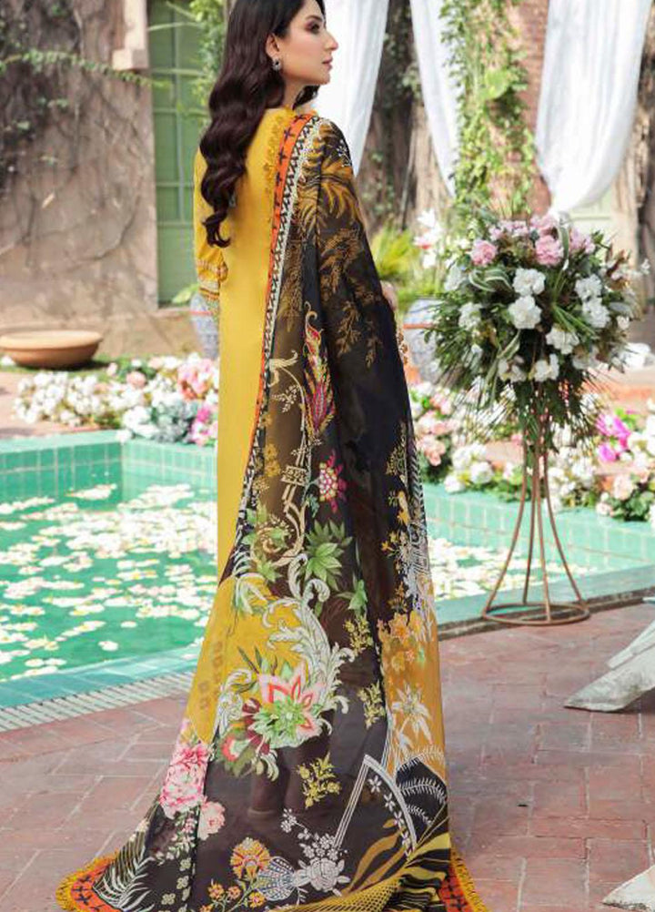 Motifz Embroidered Lawn Suit Unstitched 3 Piece MT22PL 3211 NIGHT EMBERS - Premium Collection