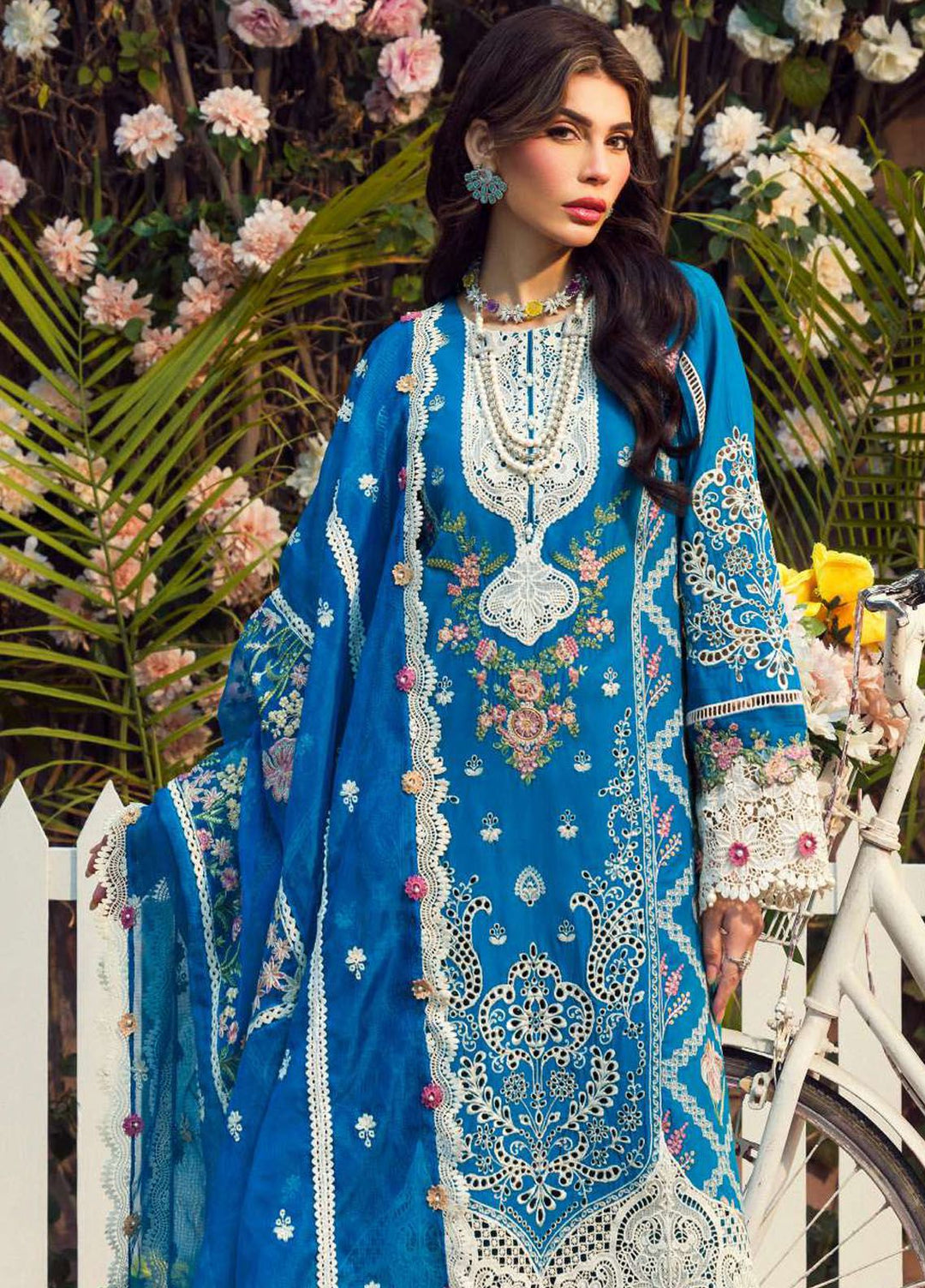 Motifz Premium Embroidered Lawn Suit Unstitched 3 Piece MT24P 4424 Gul E Rana - Summer Collection