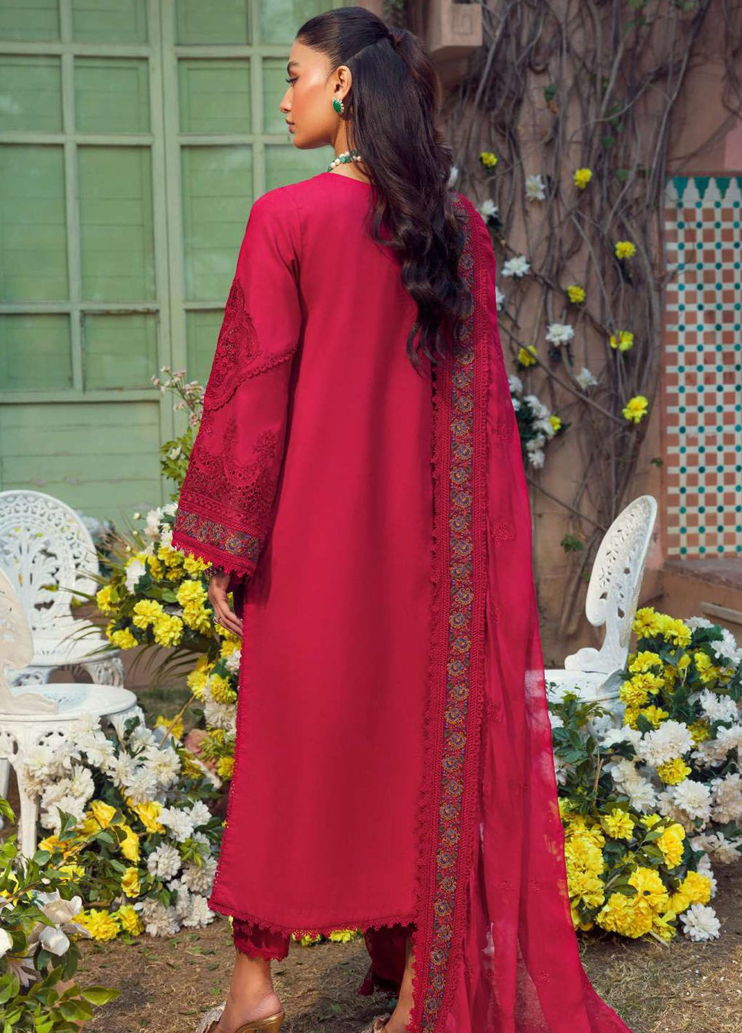 Motifz Premium Embroidered Lawn Suit Unstitched 3 Piece MT24P 4425 Zohra Jabeen - Summer Collection
