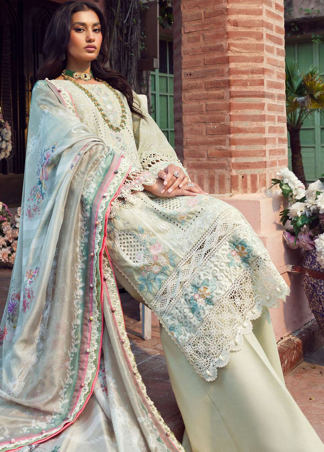 Motifz Premium Embroidered Lawn Suit Unstitched 3 Piece MT24P 4427 Zaib - Summer Collection
