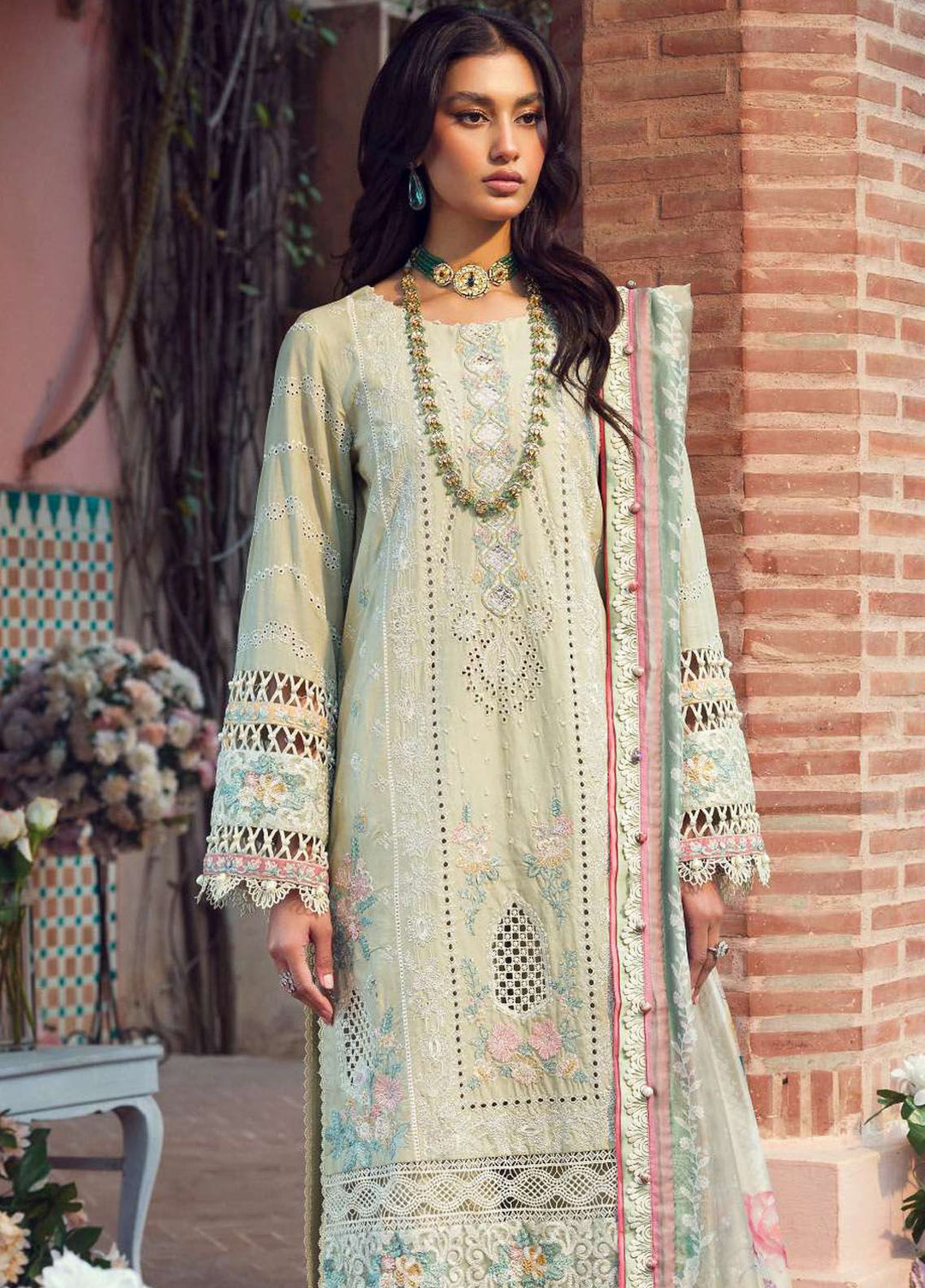 Motifz Premium Embroidered Lawn Suit Unstitched 3 Piece MT24P 4427 Zaib - Summer Collection