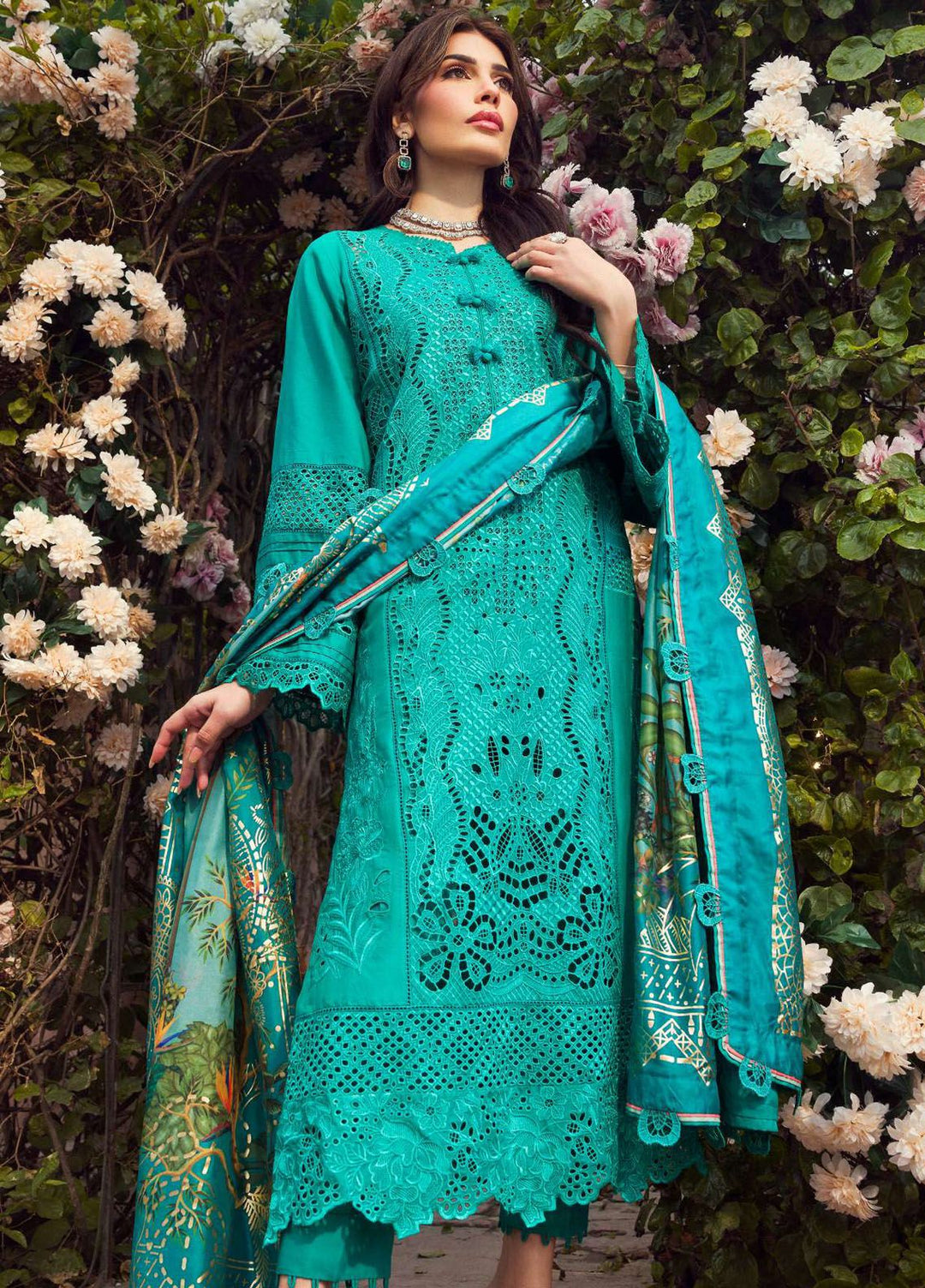 Motifz Premium Embroidered Lawn Suit Unstitched 3 Piece MT24P 4430 Sanobar - Summer Collection