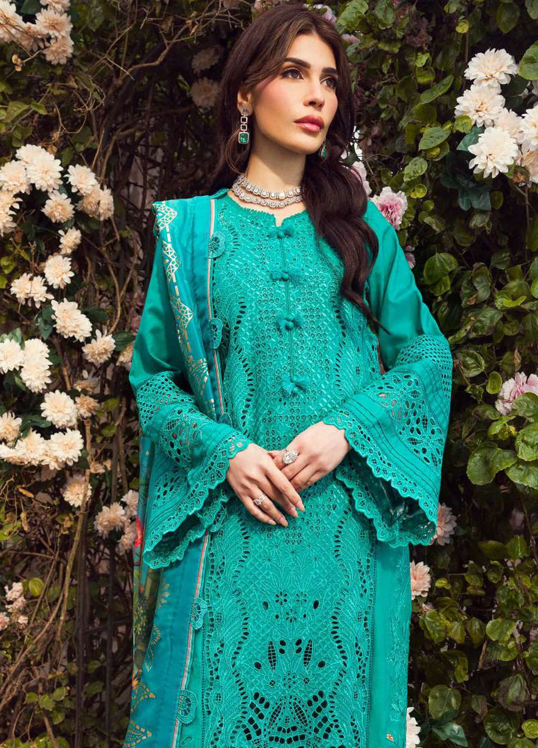 Motifz Premium Embroidered Lawn Suit Unstitched 3 Piece MT24P 4430 Sanobar - Summer Collection