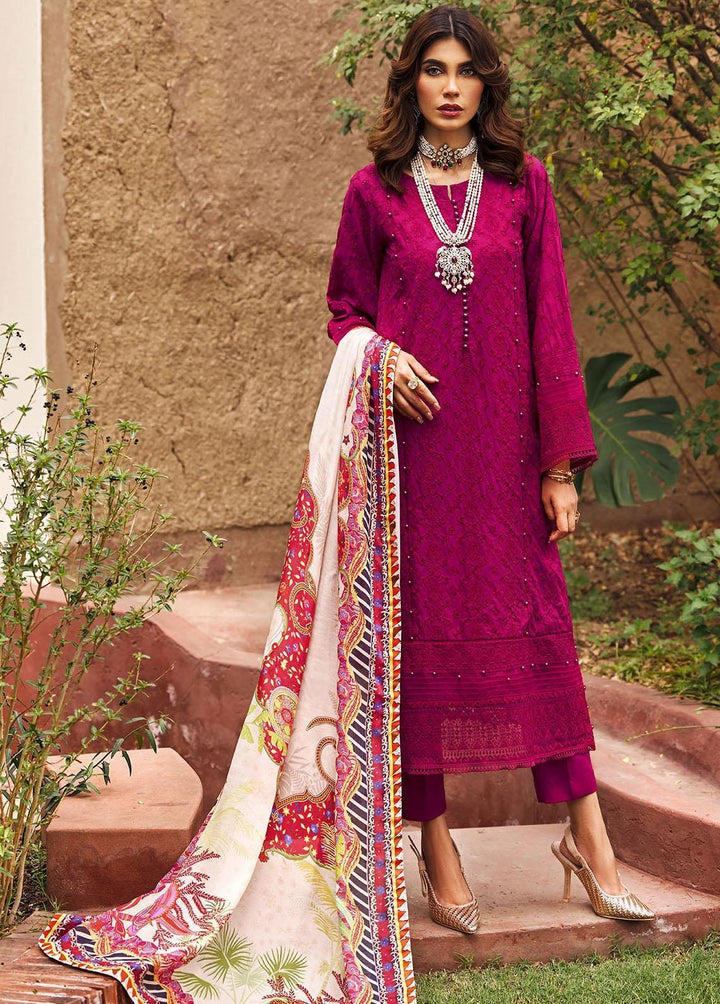 Motifz Embroidered Lawn Suits Unstitched 3 Piece MT23-P2 3979 ARZOU - Premium Collection