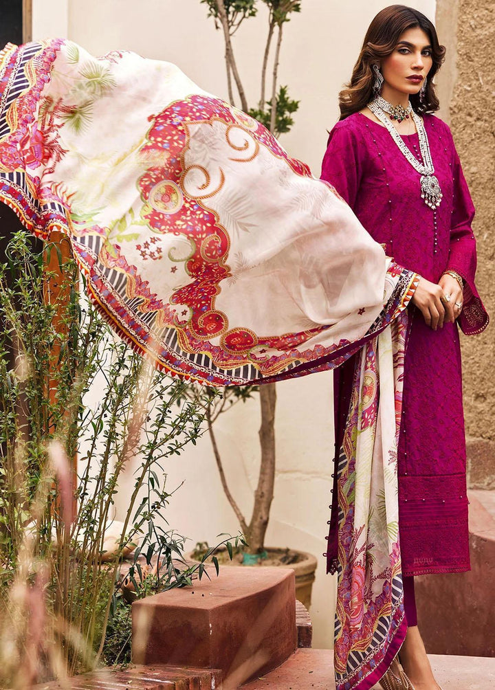 Motifz Embroidered Lawn Suits Unstitched 3 Piece MT23-P2 3979 ARZOU - Premium Collection