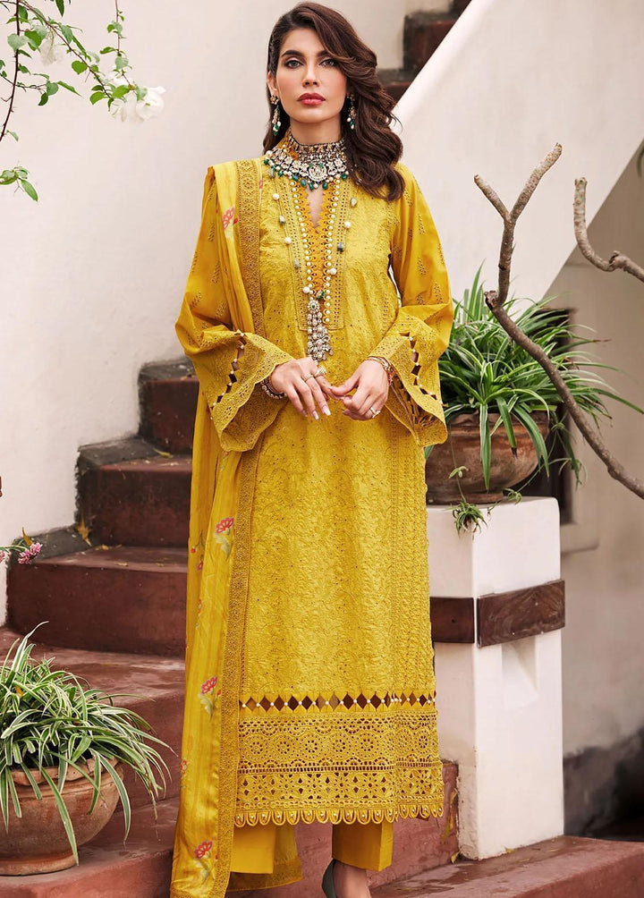 Motifz Embroidered Lawn Suits Unstitched 3 Piece MT23-P2 3980 LARA - Premium Collection