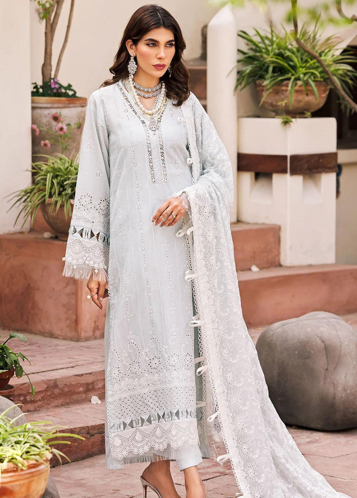 Motifz Embroidered Lawn Suits Unstitched 3 Piece MT23-P2 3981 NAZ - Premium Collection