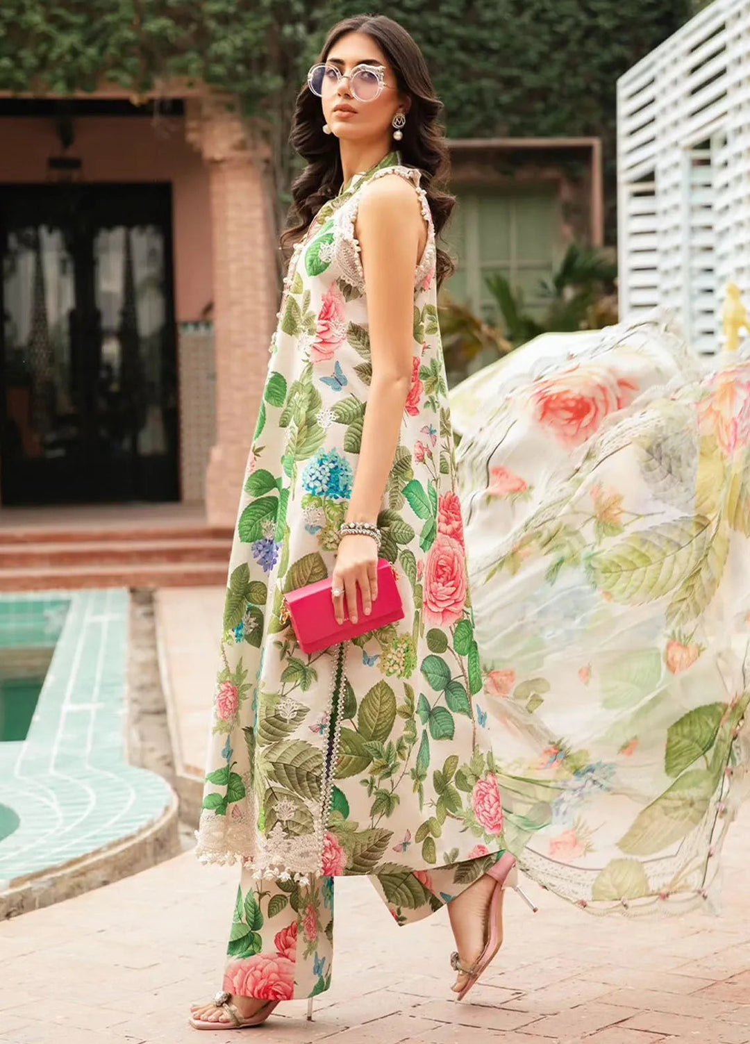 M.Prints By Maria B Embroidered Lawn Suit Unstitched 3 Piece MB24E2 10A - Summer Collection