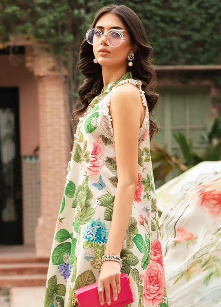 M.Prints By Maria B Embroidered Lawn Suit Unstitched 3 Piece MB24E2 10A - Summer Collection