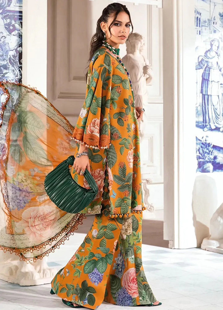 M.Prints By Maria B Embroidered Lawn Suit Unstitched 3 Piece MB24E2 10B - Summer Collection