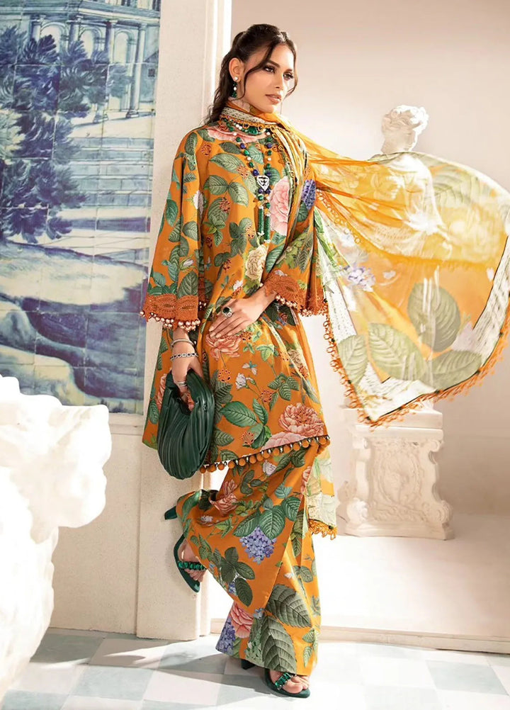 M.Prints By Maria B Embroidered Lawn Suit Unstitched 3 Piece MB24E2 10B - Summer Collection