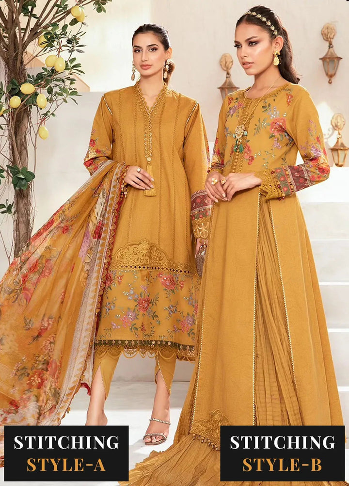 M.Prints By Maria B Embroidered Lawn Suit Unstitched 3 Piece MB24E2 2A - Summer Collection