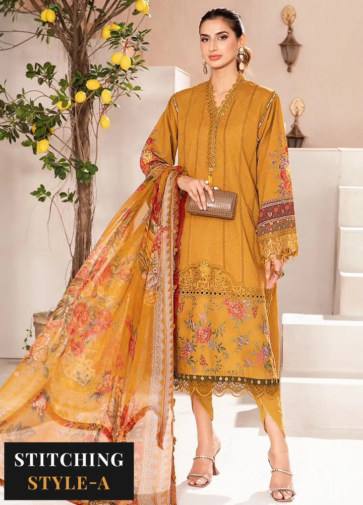M.Prints By Maria B Embroidered Lawn Suit Unstitched 3 Piece MB24E2 2A - Summer Collection