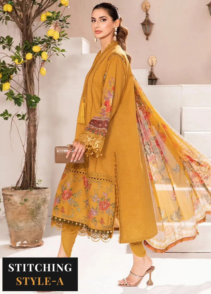 M.Prints By Maria B Embroidered Lawn Suit Unstitched 3 Piece MB24E2 2A - Summer Collection