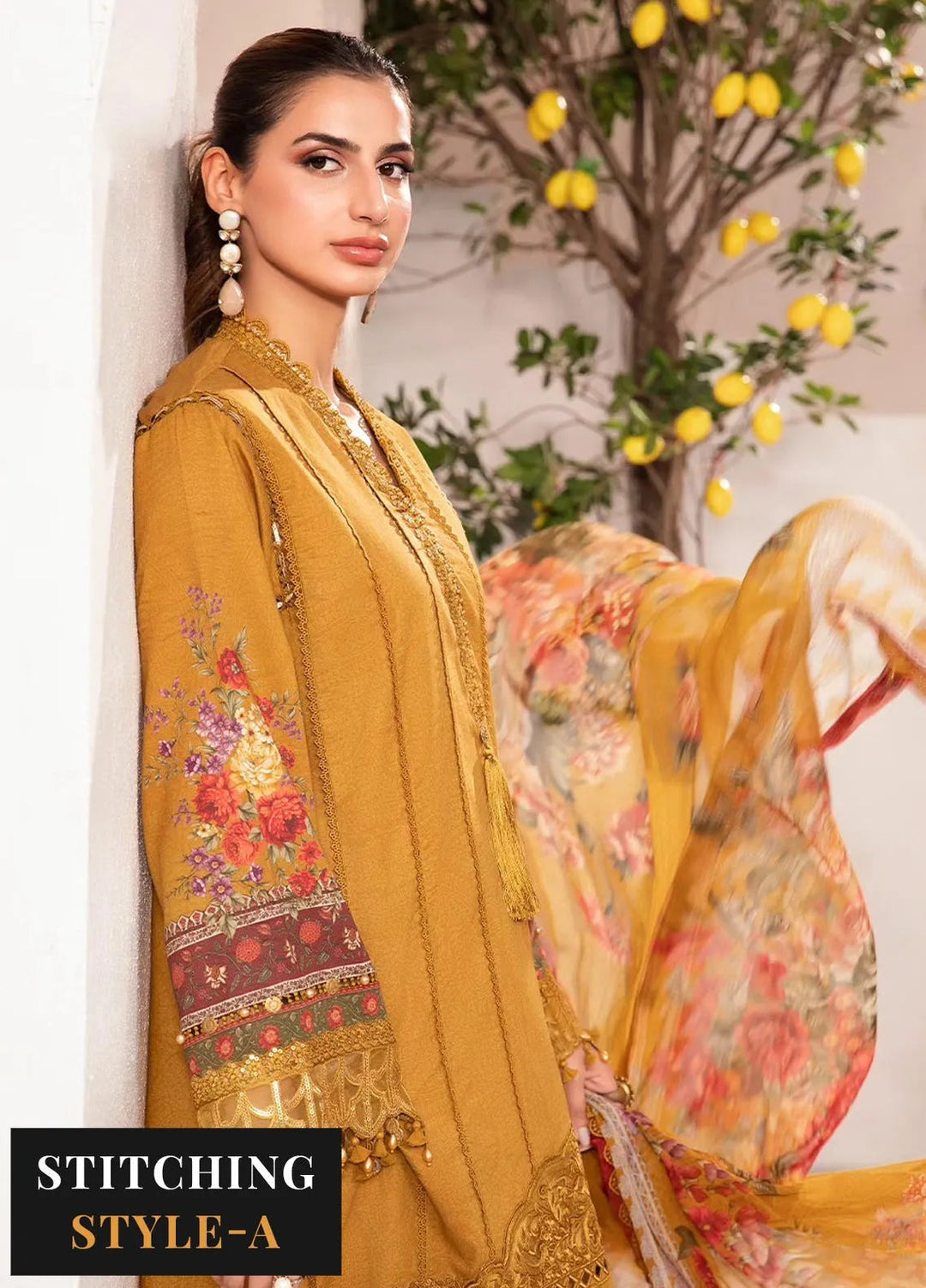 M.Prints By Maria B Embroidered Lawn Suit Unstitched 3 Piece MB24E2 2A - Summer Collection