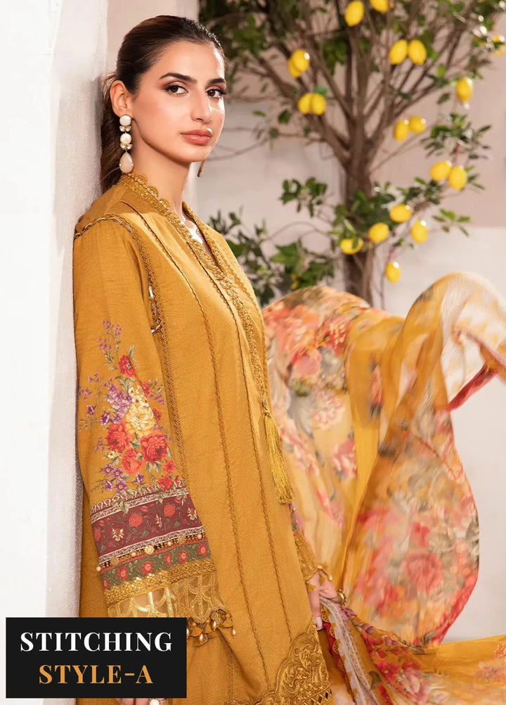 M.Prints By Maria B Embroidered Lawn Suit Unstitched 3 Piece MB24E2 2A - Summer Collection